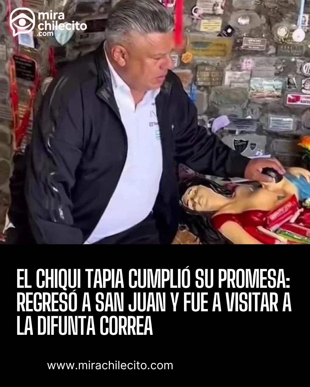 Chiqui Tapia cumplió su promesa en la Difunta Correa tras el Mundial