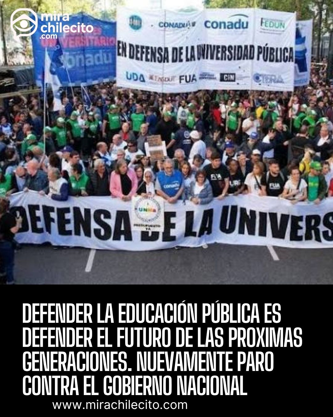 Paro universitario 48 horas: CONADU para el 27 y 28