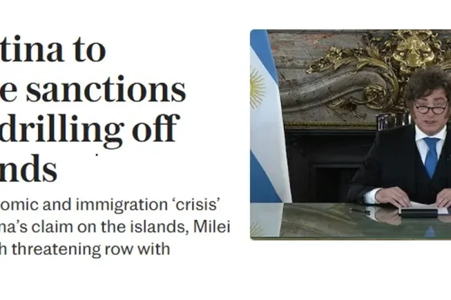 Malvinas: cómo cubrió la prensa británica el discurso de Milei