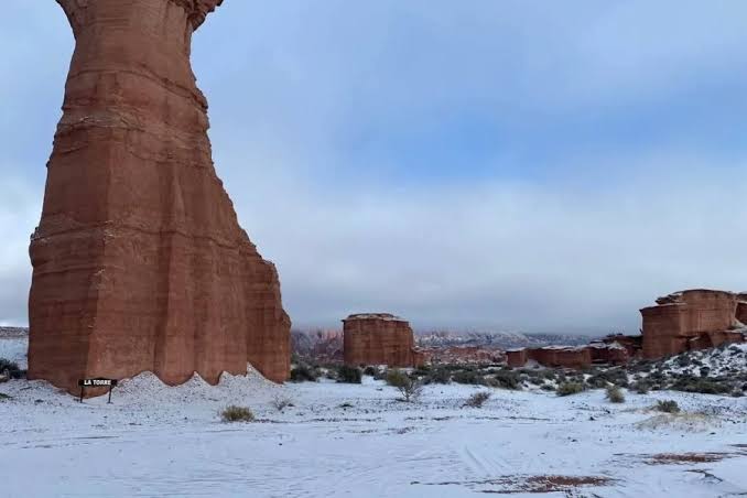 Nevada en Chepes en septiembre: Defensa Civil relevó y no hubo daños