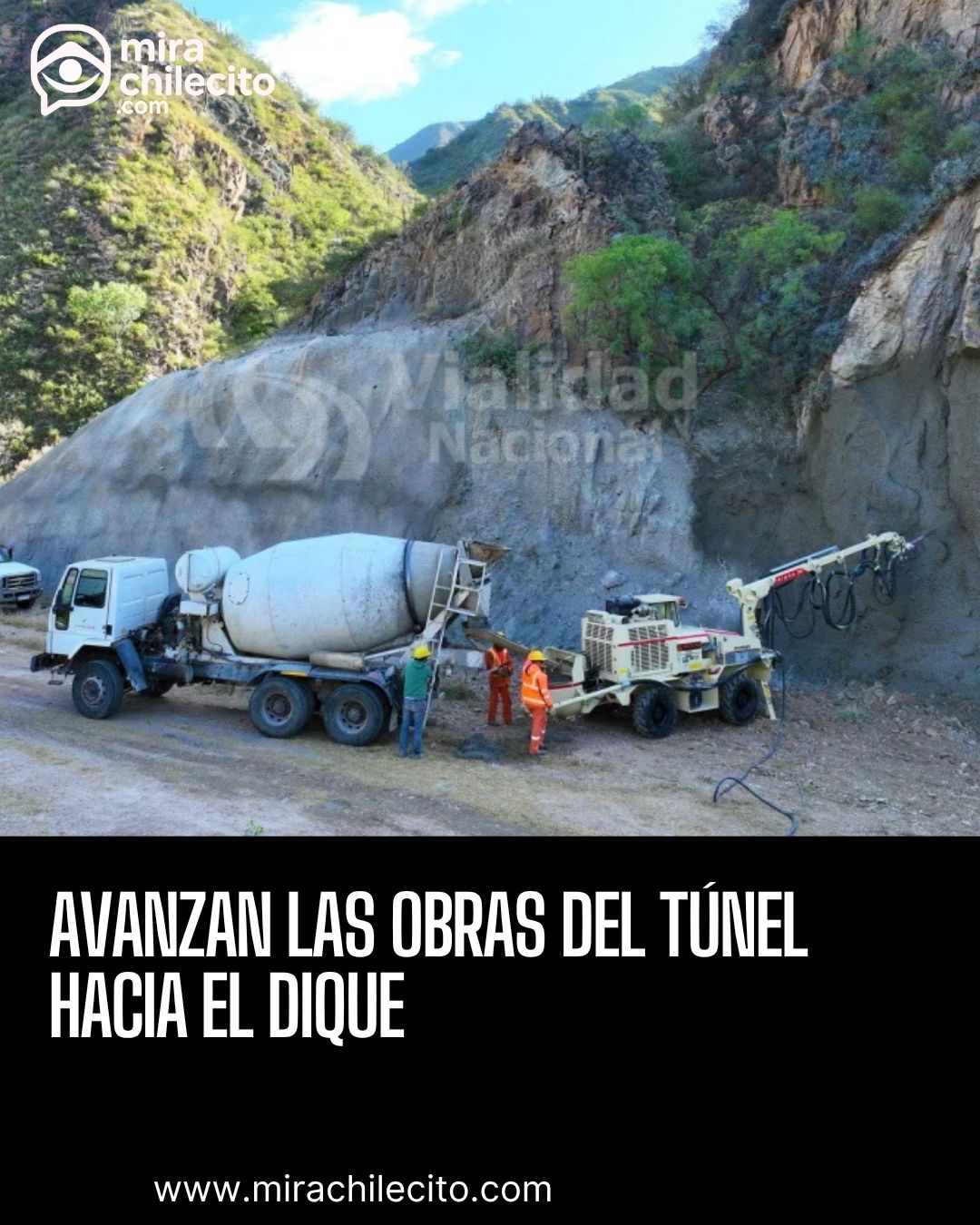 Túnel RN 75 en La Rioja: excavación llega a 250 metros