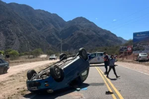 Falleció joven que volcó en Ruta 75 cerca de Sanagasta